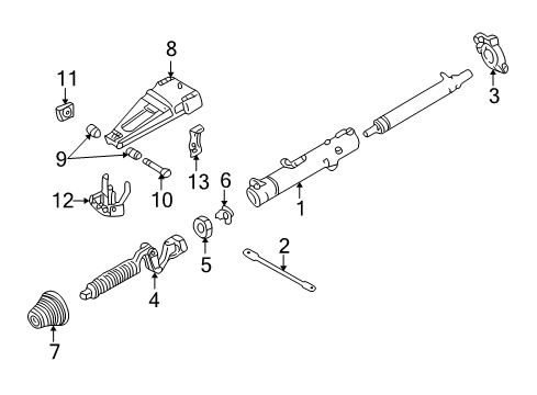 2001 Mercedes-Benz E320 Steering Column Assembly