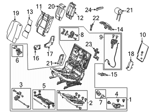 2024 Mercedes-Benz GLE450e Second Row Seats Diagram 4