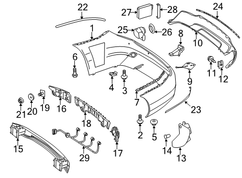 2014 Mercedes-Benz C250 Bumper & Components - Rear
