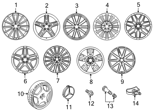 2018 Mercedes-Benz S450 Wheels Diagram 2