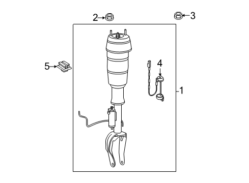 2013 Mercedes-Benz ML550 Shocks & Components Diagram 3