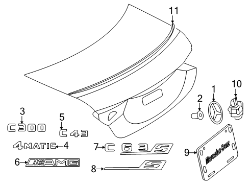2024 Mercedes-Benz C63 AMG S E Performance Exterior Trim - Trunk