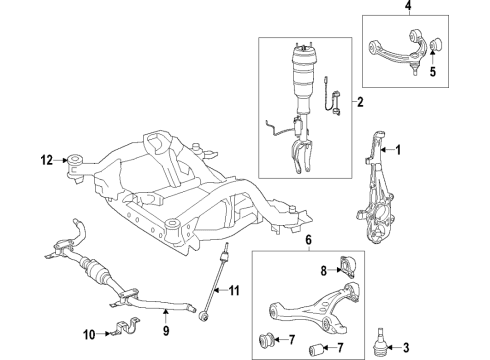2017 Mercedes-Benz GLE350 Front Suspension Diagram