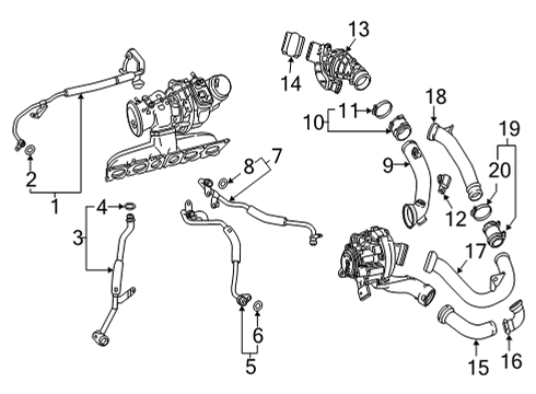 2023 Mercedes-Benz GLE53 AMG Turbocharger Diagram
