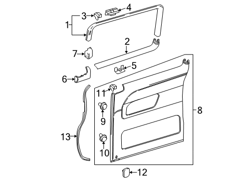 2019 Mercedes-Benz Metris Interior Trim - Side Door Diagram 2