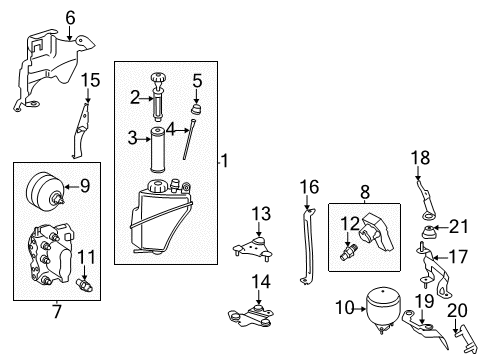 2012 Mercedes-Benz CL550 Auto Leveling Components Diagram 2