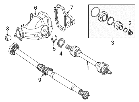 2018 Mercedes-Benz GLE350 Axle & Differential - Rear Diagram