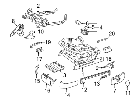 2012 Mercedes-Benz S400 Tracks & Components Diagram