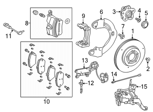2025 Mercedes-Benz GLA250 Front Brakes Diagram