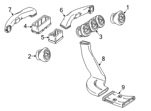 2018 Mercedes-Benz GLC63 AMG Ducts Diagram