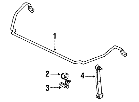 1992 Mercedes-Benz 400E Stabilizer Bar & Components Diagram 5