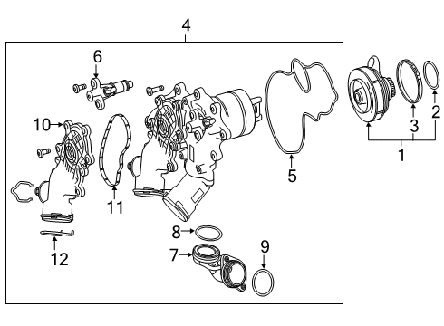 2018 Mercedes-Benz GLC63 AMG Water Pump Diagram