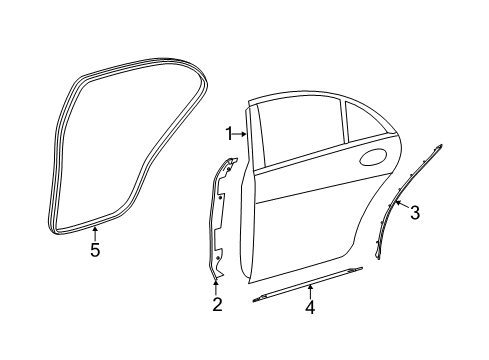 2018 Mercedes-Benz S63 AMG Door & Components Diagram