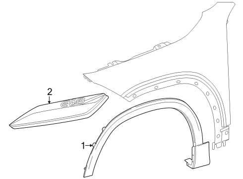 2023 Mercedes-Benz EQB 250+ Exterior Trim - Fender