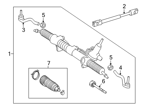 2019 Mercedes-Benz GLC63 AMG S Steering Gear & Linkage Diagram