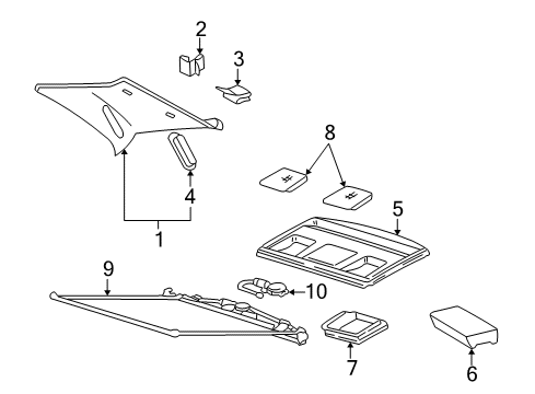 1998 Mercedes-Benz C280 Interior Trim - Quarter Panels