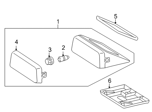2000 Mercedes-Benz C230 High Mount Lamps Diagram