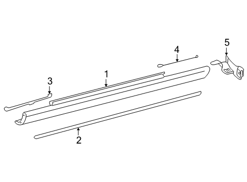 2003 Mercedes-Benz C230 Exterior Trim - Pillars Diagram 2