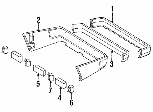 1995 Mercedes-Benz E320 Bumper & Components - Rear