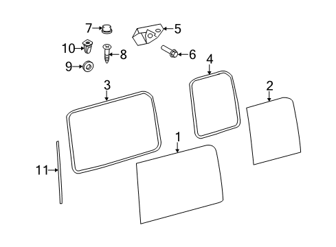 2010 Mercedes-Benz Sprinter 2500 Glass - Side Panel Diagram