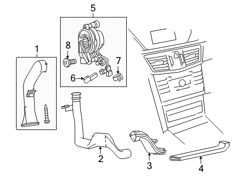 2012 Mercedes-Benz E550 Ducts Diagram