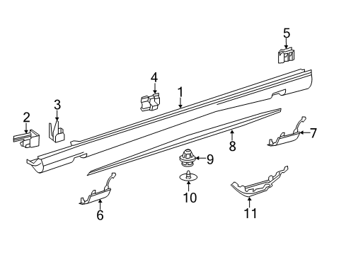 2014 Mercedes-Benz E63 AMG S Exterior Trim - Pillars Diagram 2