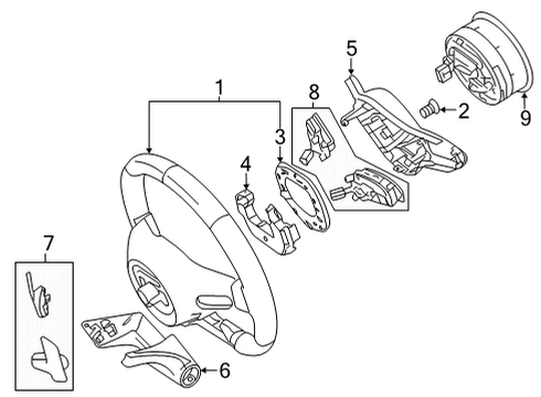 2021 Mercedes-Benz GLA35 AMG Steering Wheel & Trim Diagram 3