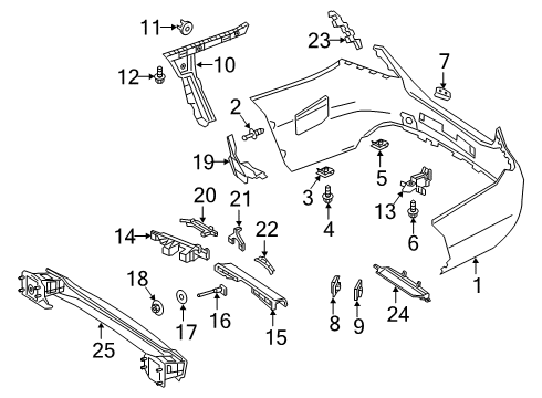 2019 Mercedes-Benz C300 Bumper & Components - Rear