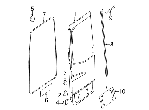 2010 Mercedes-Benz Sprinter 2500 Door & Components Diagram 2