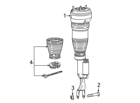 2019 Mercedes-Benz S560 Shocks & Components Diagram 2