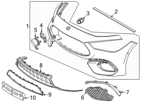 2025 Mercedes-Benz CLE300 Bumper & Components - Front