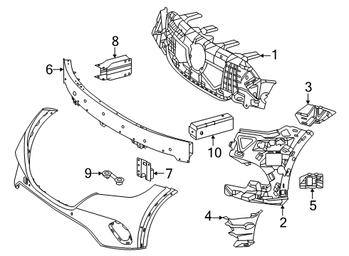 2024 Mercedes-Benz EQE SUV AMG Bumper & Components - Front