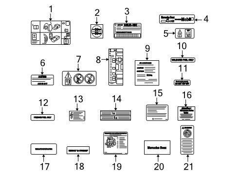 2006 Mercedes-Benz CLS500 Information Labels Diagram