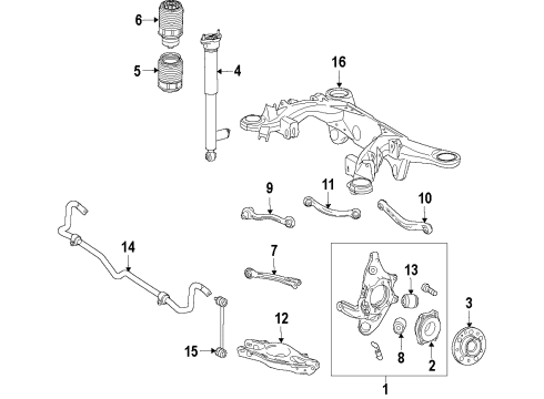 2017 Mercedes-Benz CLS63 AMG S Rear Suspension Diagram