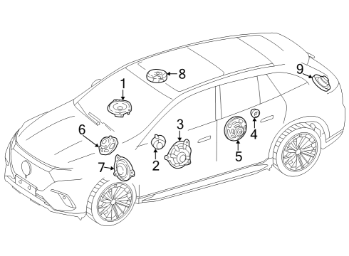 2023 Mercedes-Benz EQS 580 SUV Sound System Diagram 2