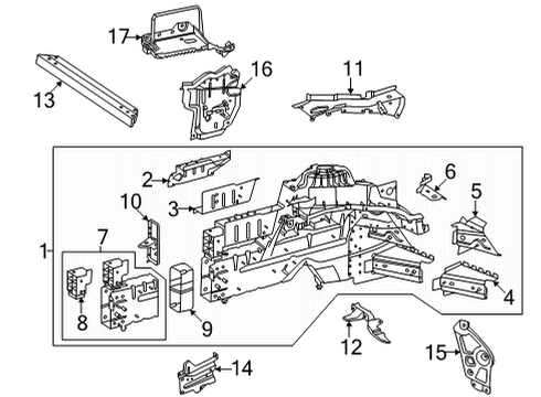 2025 Mercedes-Benz EQS 450+ Structural Components & Rails