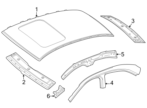 2017 Mercedes-Benz C43 AMG Roof & Components Diagram 3