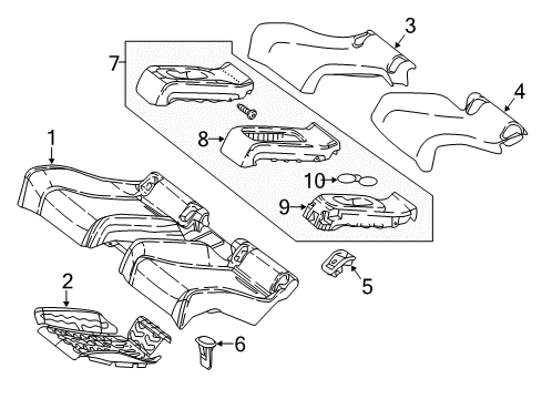 2018 Mercedes-Benz E400 Rear Seat Components Diagram 3