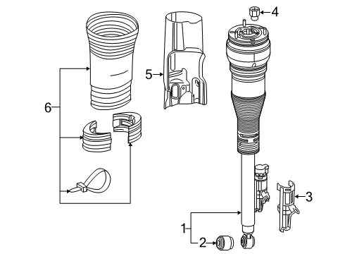 2020 Mercedes-Benz S63 AMG Struts & Components Diagram 3