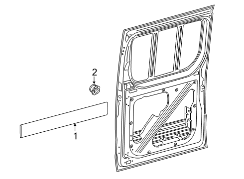 2024 Mercedes-Benz Sprinter 2500 Exterior Trim - Side Door