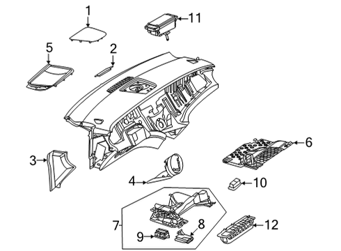 2025 Mercedes-Benz EQS 450+ Instrument Panel Components