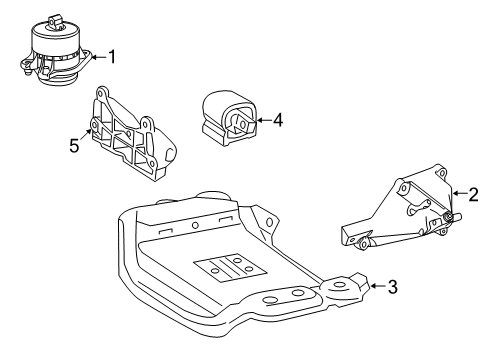 2020 Mercedes-Benz S560 Engine & Trans Mounting Diagram