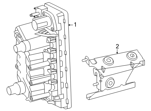2025 Mercedes-Benz C63 AMG S E Performance Radiator & Components Diagram 2