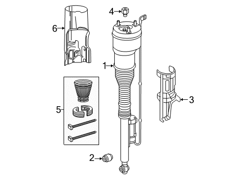 2020 Mercedes-Benz S63 AMG Struts & Components Diagram 4