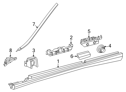 2025 Mercedes-Benz GLC300 Exterior Trim - Pillars Diagram 5