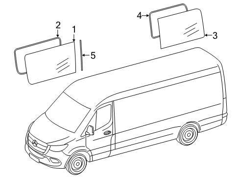 2024 Mercedes-Benz Sprinter 2500 Glass - Side Panel