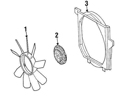 1992 Mercedes-Benz 300D Cooling Fan Diagram