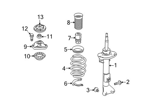 2012 Mercedes-Benz E350 Struts & Components Diagram 6
