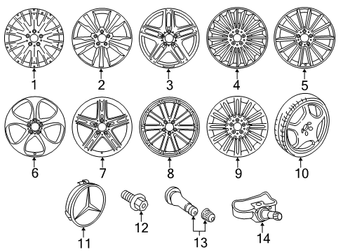 2017 Mercedes-Benz S63 AMG Wheels Diagram