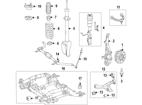 2023 Mercedes-Benz GLE53 AMG Ride Control - Front Diagram